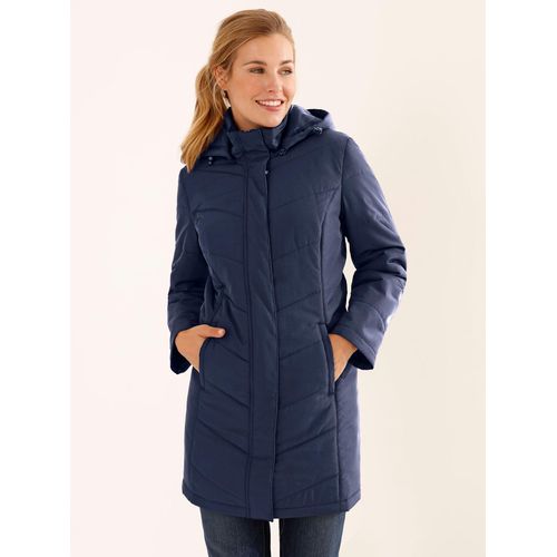 Langjacke CLASSIC BASICS, Damen, Gr. 44, blau (marine), 100% Polyester, Futter und Wattierung:100% Polyester, unifarben, Langarm, Jacken