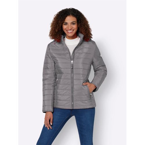 Steppjacke CASUAL LOOKS, Damen, Gr. 52, grau, 100% Polyester, unifarben, Jacken