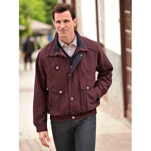 Blouson MARCO DONATI, Herren, Gr. 50, rot (bordeaux), 100% Polyester (Microfaser), unifarben, Langarm, Jacken