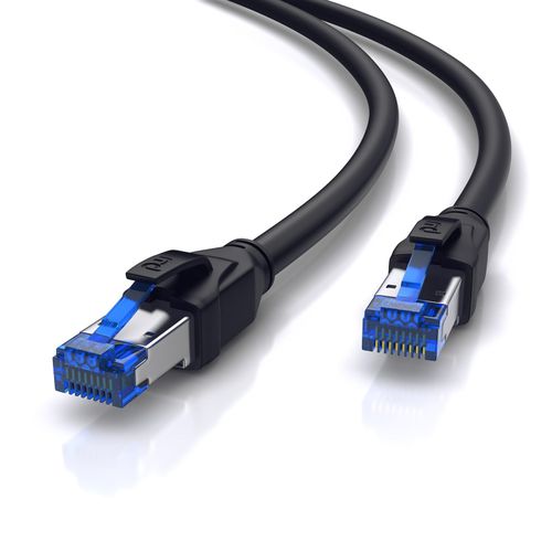 Primewire Outdoor Patchkabel - CAT 8 - mit IP66 - 40 Gbit/s Glasfaser - S/FTP PiMF Schirmung - Netzwerkkabel - 15m