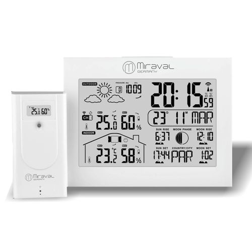 Miraval LCD Funk-Wetterstation mit Außensenor