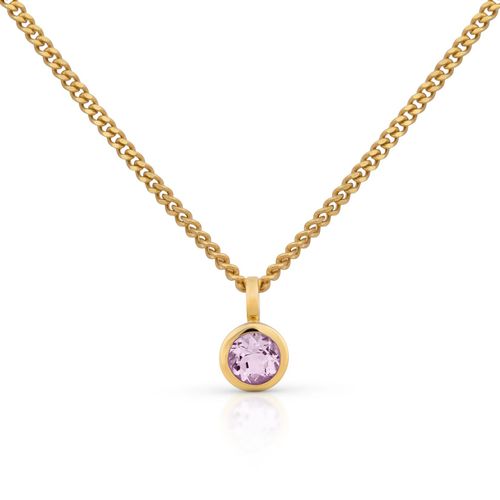Orolino Halskette Gold 585 mit pinkem Amethyst 5mm