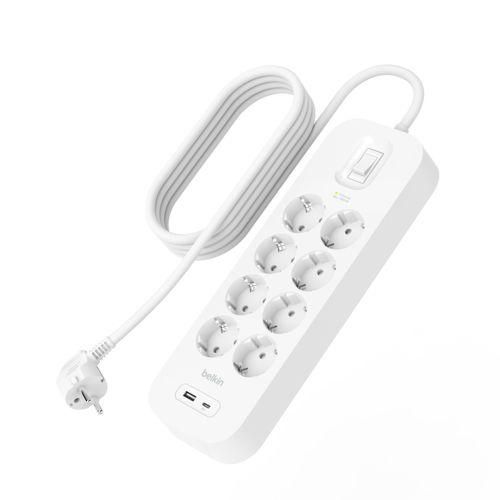 Belkin Steckdosenleiste 8-fach + USB-A+C,900J,18W,2m SRB003vf2MV2