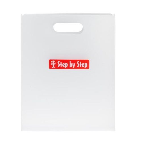 Step by Step Heftbox mit Tragegriff-Transparent