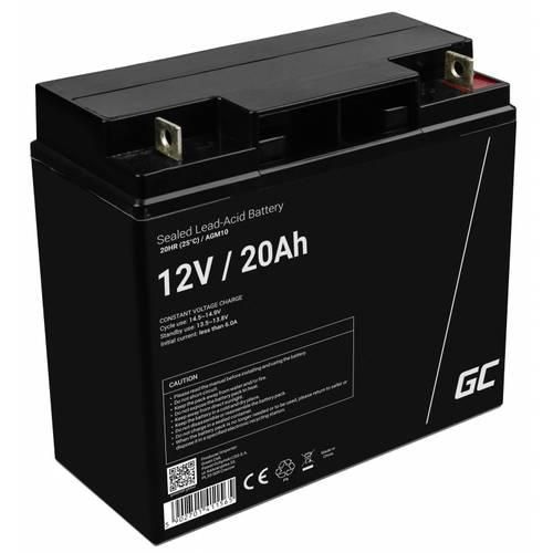 Green Cell AGM10 Bleiakku 12 V 20 Ah Blei-Vlies (AGM) (B x H x T) 181 x 167 x 77 mm M5-Schraubanschluss Zyklenfest, Wartungsfrei