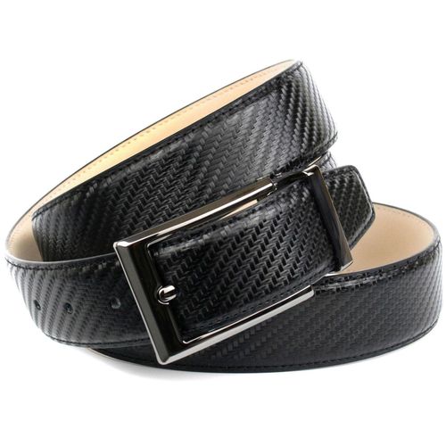 Ledergürtel ANTHONI CROWN, Damen, Gr. 85, schwarz, Leder, unifarben, Gürtel, mit Karbonmuster