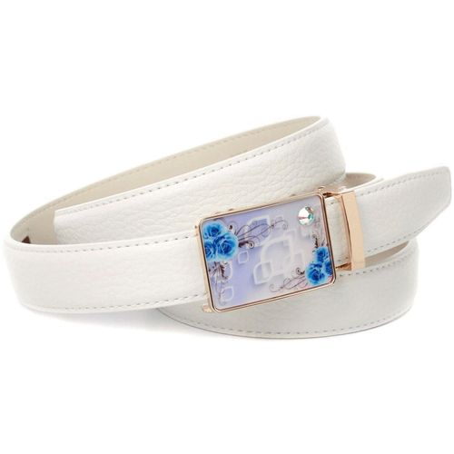 Ledergürtel ANTHONI CROWN, Damen, Gr. 80, weiß, Leder, unifarben, Gürtel, in weiß mit Sommerfeeling