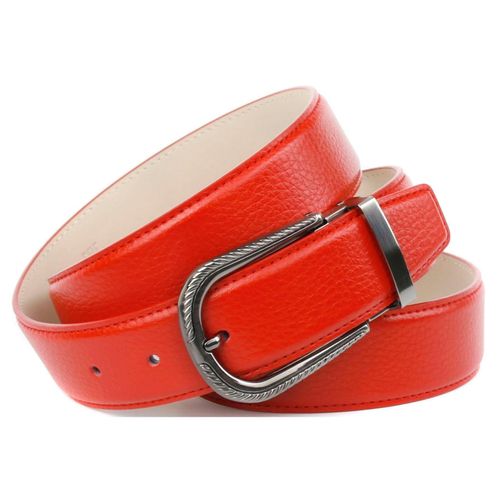 Ledergürtel ANTHONI CROWN, Damen, Gr. 95, rot, Leder, unifarben, Gürtel, in rot mit Dornschließe in Diamant-schwarz