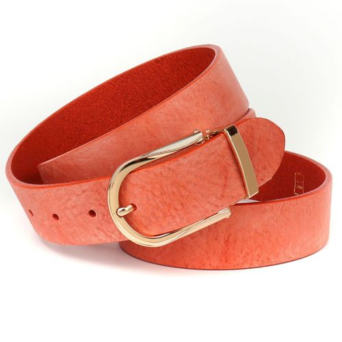 Ledergürtel ANTHONI CROWN, Damen, Gr. 100, pink, Leder, unifarben, klassisch,modisch, Gürtel, Pflanzlich gegerbter Vollrindledergürtel