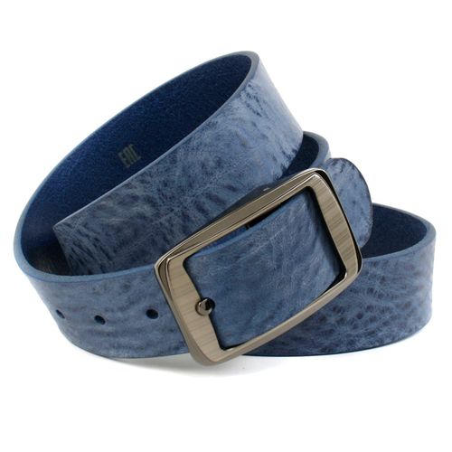 Ledergürtel ANTHONI CROWN, Damen, Gr. 105, blau, Leder, unifarben, casual, Gürtel, mit Vintage Effekt