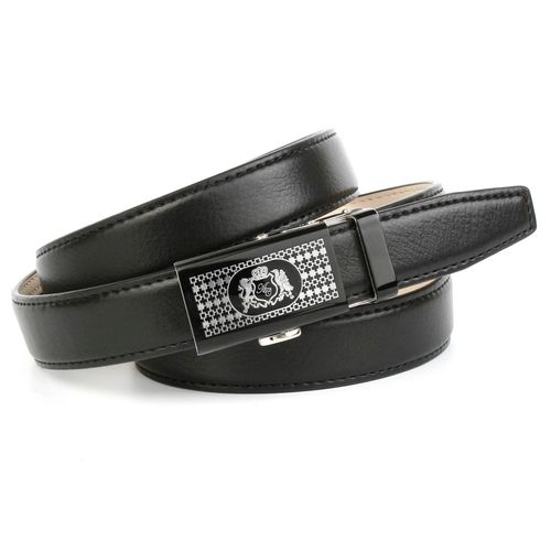 Ledergürtel ANTHONI CROWN, Damen, Gr. 75, schwarz, Leder, unifarben, Gürtel, mit gemusterter Schließe