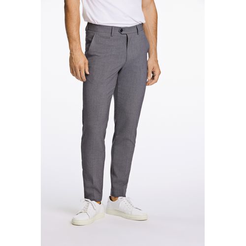 Stoffhose LINDBERGH, Herren, Gr. L, N-Gr, grau (grau mix), Stoff, Obermaterial: 65% Polyester, 31% Viskose, 4% Elasthan, casual, slim fit normal, Hosen, mit Stretch