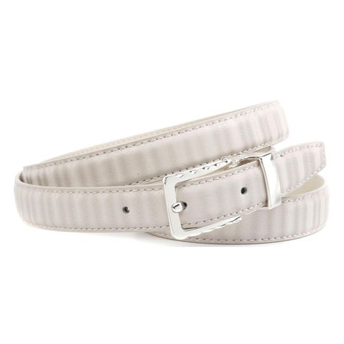 Ledergürtel ANTHONI CROWN, Damen, Gr. 95, beige (creme), Leder, gemustert, Gürtel, Femininer Gürtel mit Ton in Ton Steppung