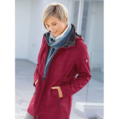 Softshelljacke CASUAL LOOKS, Damen, Gr. 42, pink (himbeer, meliert), 94% Polyester, 6% Elasthan, unifarben, figurumspielend, Jacken