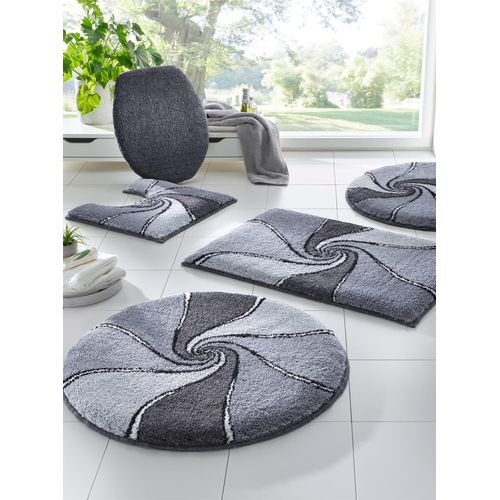 Badematte GRUND Gr. 5, grau, WC-Vorleger rechteckig ohne Ausschnitt (50cm x 50cm),, Badematten