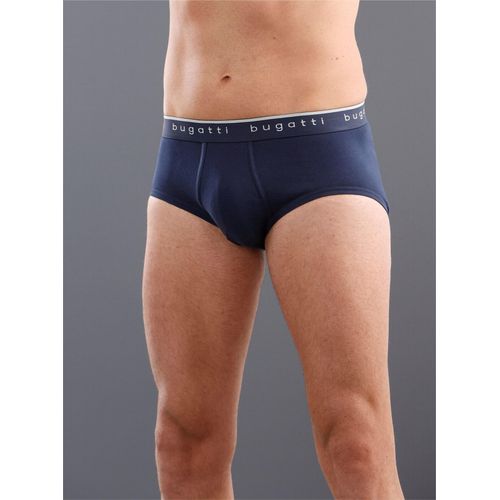 Slip BUGATTI, Herren, Gr. 7, blau (marine), 100% Baumwolle, Unterhosen