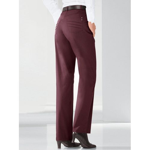 Funktionshose COSMA, Damen, Gr. 21, Kurzgrößen, rot (bordeaux), 97% Baumwolle, 3% Elasthan, unifarben, lang, Hosen