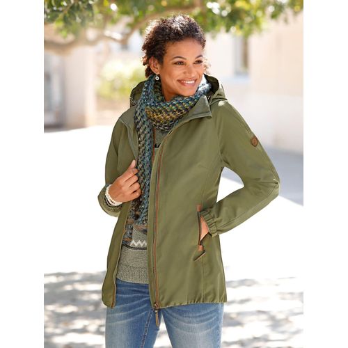 Langjacke CASUAL LOOKS, Damen, Gr. 46, grün (oliv), 100% Polyester, unifarben, Langarm, Jacken