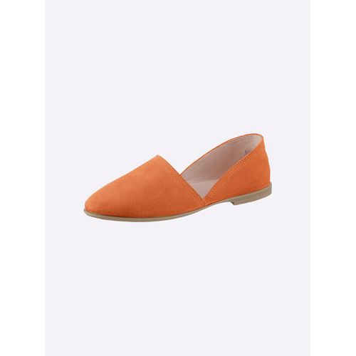Slipper HEINE, Damen, Gr. 41, orange, Textil, modisch, Schuhe