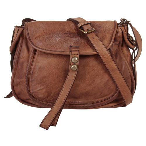 Umhängetasche SAMANTHA LOOK, Damen, Gr. B/H/T: 30cm x 26cm x 11cm onesize, braun (cognac), Leder, gepflegt, Taschen, echt Leder, Made in Italy