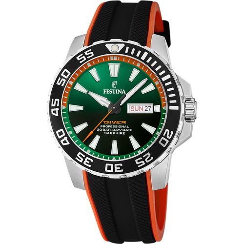 FESTINA Diver F20662-2 – Herren-Sportuhr mit Kautschukarmband