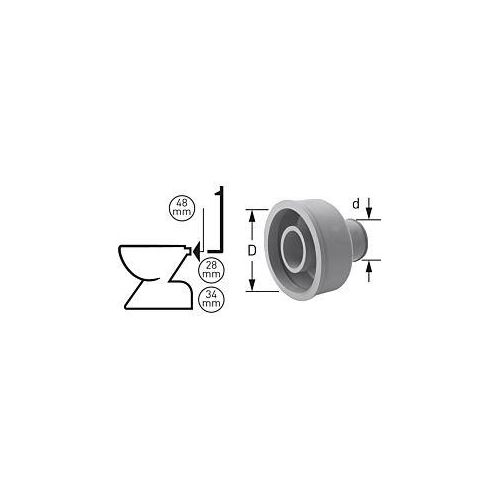 ASW Stedo Unitasmanschette 100007 für Spülrohr Ø 48 mm, Rohr 28-30 mm