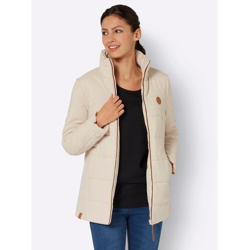 Steppjacke CASUAL LOOKS, Damen, Gr. 52, beige (sand), 100% Polyester, Wattierung:100% Polyester, unifarben, Langarm, Jacken