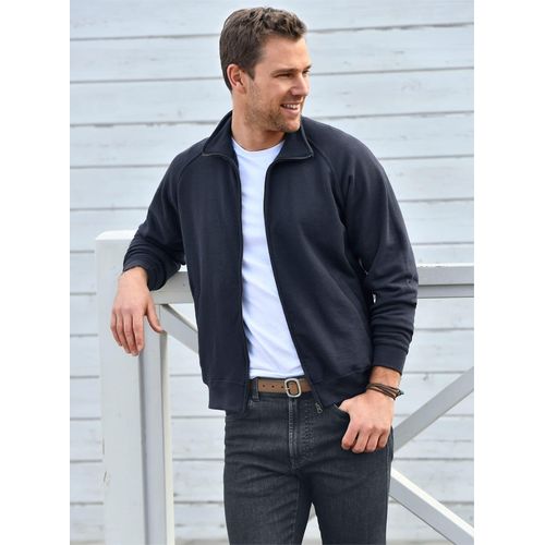 Sweatjacke FRUIT OF THE LOOM, Herren, Gr. XL, blau (dunkelblau), 70% Baumwolle, 30% Polyester, Sweatjacken