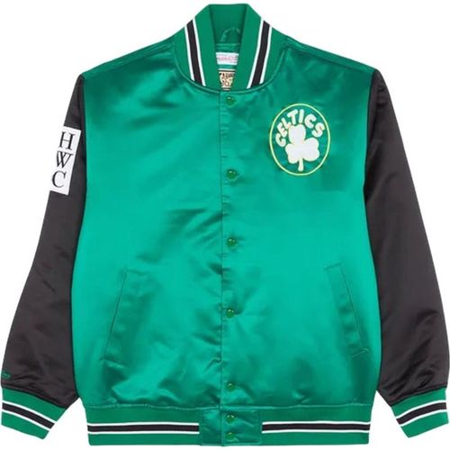 Mitchell & Ness NBA Boston Celtics Primetime Heavyweight Satin Jacket Vintage Logo Celtics JK8453-BCEKYGN XXL Image