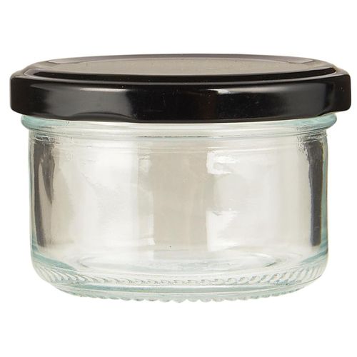 IB Laursen Vorratsglas mit schwarzem Schraubdeckel, 100 ml, Höhe 4.7, Ø 7.3 cm