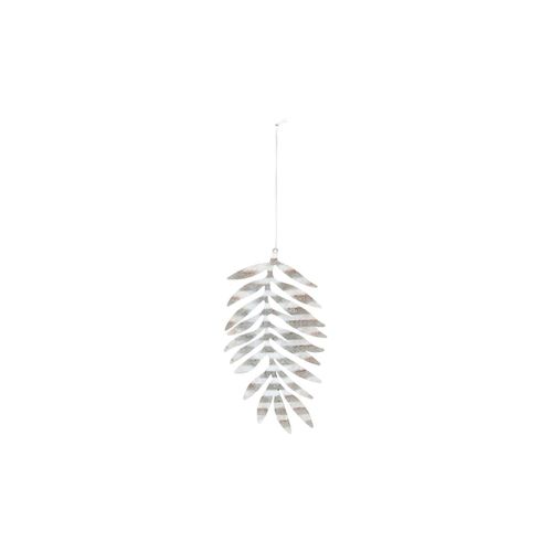 House Doctor Ornament aus Metall Leaf, Ø15cm, silber