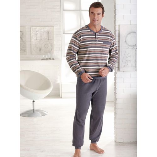 Schlafanzug COMTE, Herren, Gr. 60/62, grau (taupe, grau), 80% Baumwolle, 20% Polyester, Homewear-Sets