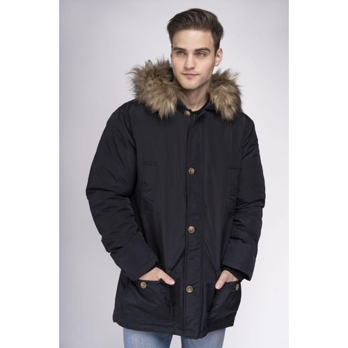 Herren Winterjacke mit Kapuze normale Passform STREETLAM Black S Lonsdale