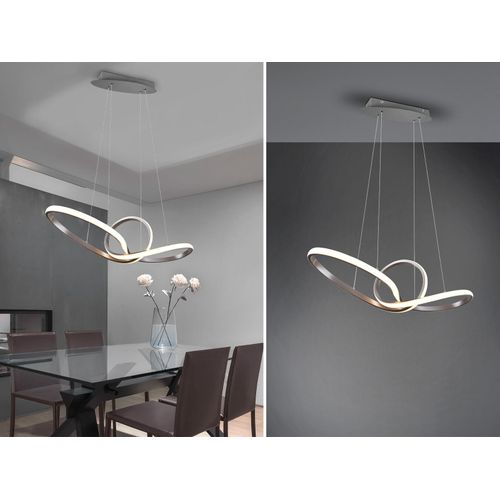 Reality Leuchten LED-Pendelleuchte »SANSA« mit Switch Dimmer (nickel) - neuwertig
