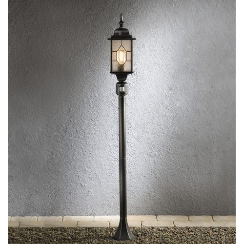 LED Pollerleuchte Laterne für draußen, Gartenbeleuchtung mit Bewegungsmelder