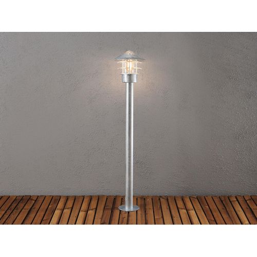 LED Wegeleuchte aus Stahl zur Wegbeleuchtung und Gartenbeleuchtung, 98cm Silber