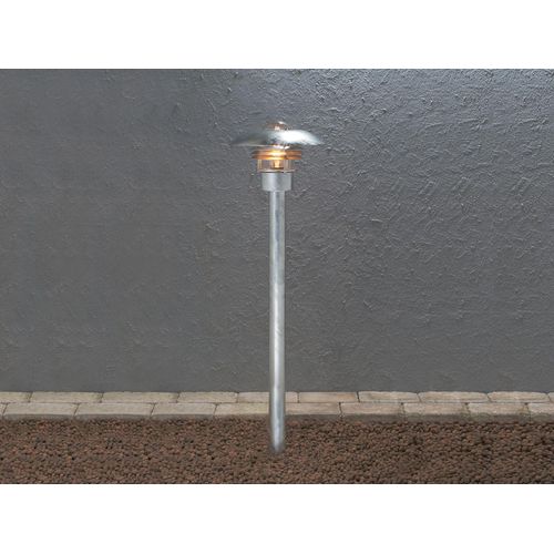 LED Wegeleuchte aus Stahl zur Wegbeleuchtung und Gartenbeleuchtung, 98cm Silber