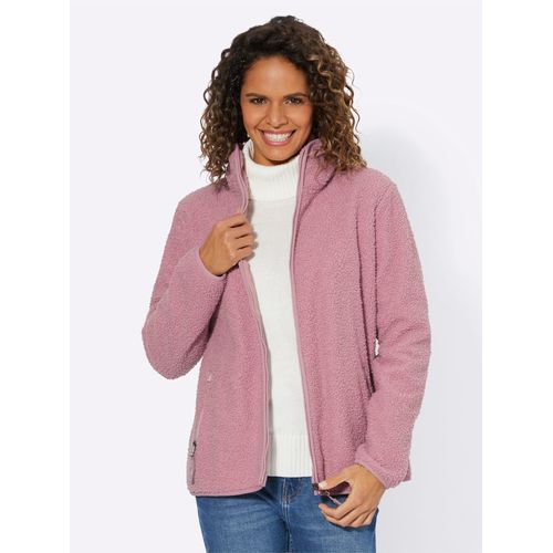 Fleecejacke CASUAL LOOKS, Damen, Gr. 42, lila (mauve), 100% Polyester, unifarben, Langarm, Jacken