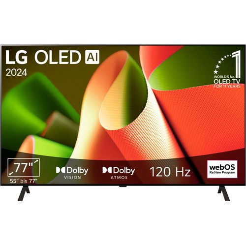 LG OLED-Fernseher, F (A-G), schwarz, 77, Fernseher