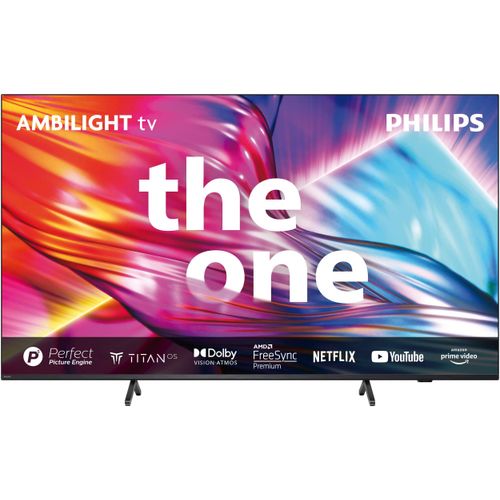 PHILIPS LED-Fernseher, E (A-G), grau (anthrazit), 75, Fernseher