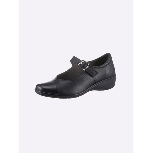 Ballerina CLASSIC BASICS, Damen, Gr. 42, schwarz, Glattleder, feminin, Schuhe