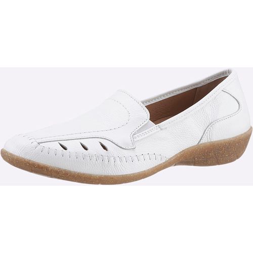 Slipper CLASSIC BASICS, Damen, Gr. 38, beige (ecru), Glattleder, Basic, Schuhe