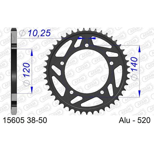 AFAM Kettenrad 15605-45