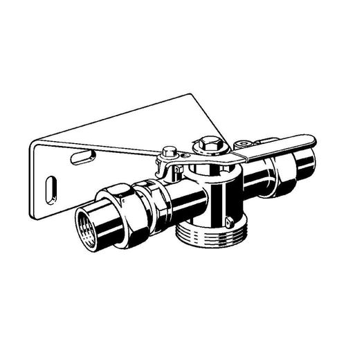 Viega Gaszähler-Kugelhahn G2112.1S in Rp1 x (4,0m3) Rotguss 618315