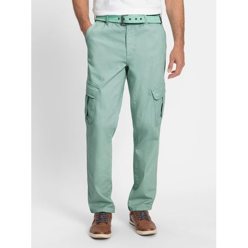 Cargohose CATAMARAN, Herren, Gr. 30, Unterbauchgrößen, grün (kalkmint), 98% Baumwolle, 2% Elasthan, unifarben, lang, Hosen