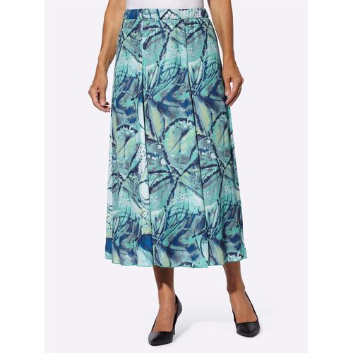 Sommerrock LADY, Damen, Gr. 54, blau (ozean, marine, bedruckt), 100% Polyester, geblümt, gemustert, mehrfarbig, bedruckt, lang, Röcke