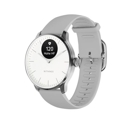 Smartwatch WITHINGS "ScanWatch Light", weiß, Smartwatches