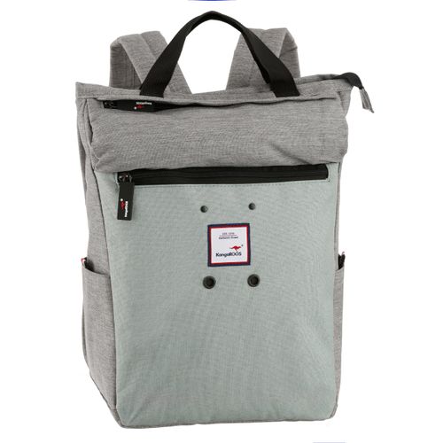 Cityrucksack KANGAROOS, Gr. B/H/T: 25cm x 36,5cm x 17cm, grün (mint, grau), Nylon, casual, Rucksäcke, Freizeitrucksack Arbeitsrucksack Schulrucksack