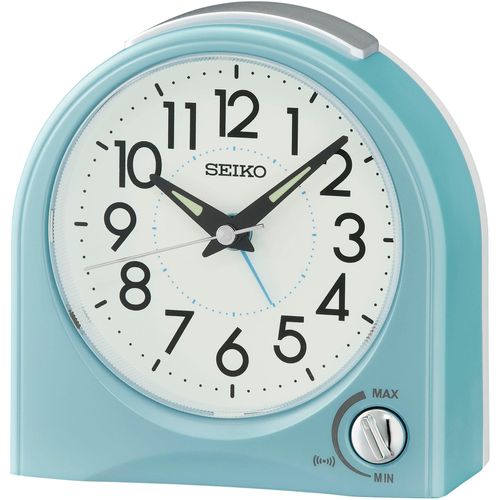 Quarzwecker SEIKO, blau (türkis, weiß), Wecker, ideal auch als Geschenk