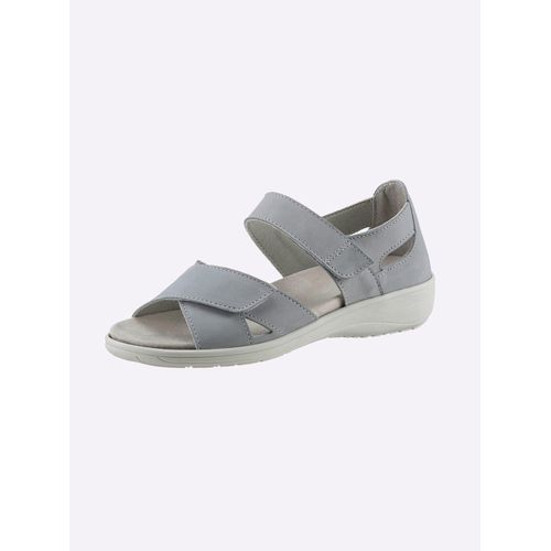 Sandale CLASSIC, Damen, Gr. 42, blau (eisblau), Nubukleder, Schuhe